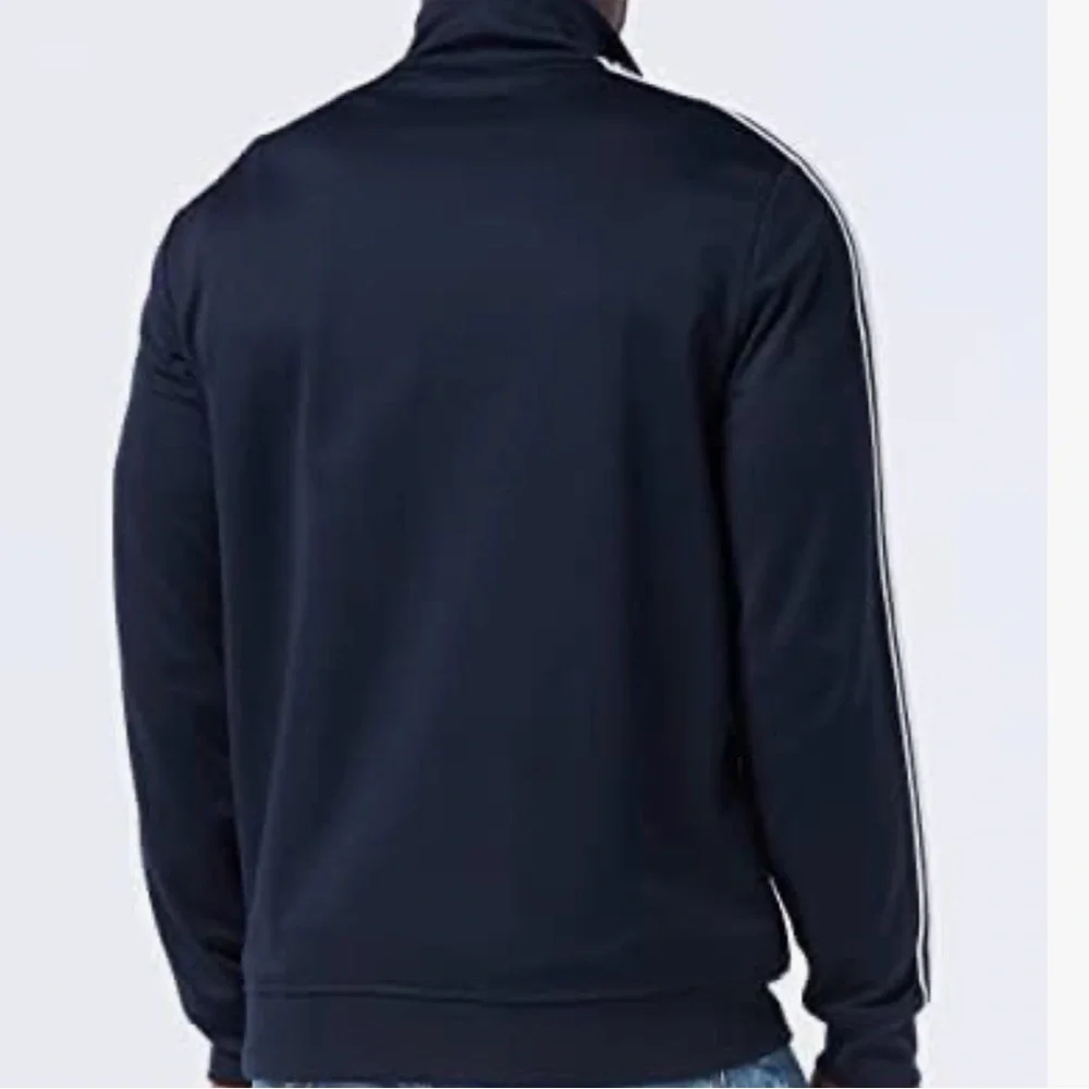 Original Penguin Navy Blue Track Jacket XXL White Sleeve Stripe Full Zip - Picture 6 of 11